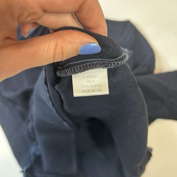 Maven West Top Womens Small Navy Blue V-Neck Lightweight Made In USA Cowgirlcore - Picture 6 of 7